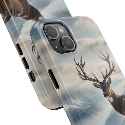 Alpine Majesty: Stag in Snow – iPhone Case