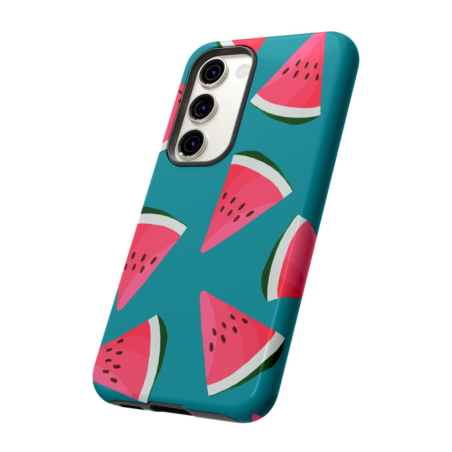 Watermelon Bliss Samsung Galaxy Case – Vibrant Summer Fruit Design on Teal Background