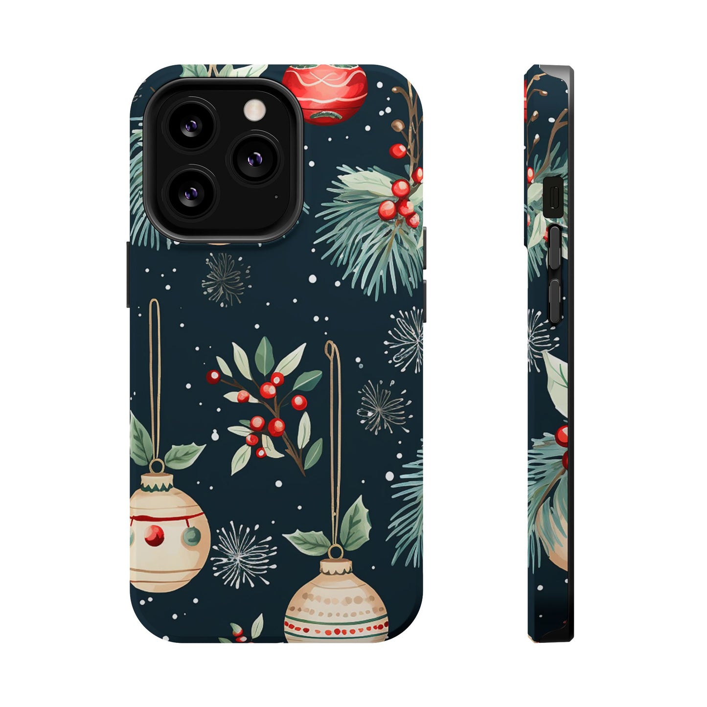 Elegant Christmas Ornaments and Pine - MagSafe iPhone Series Case