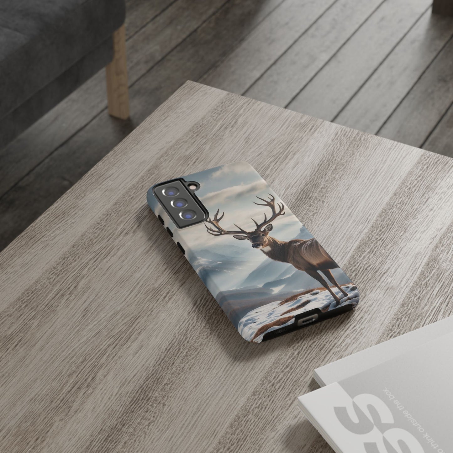 Alpine Majesty: Stag in Snow – Samsung Galaxy Case