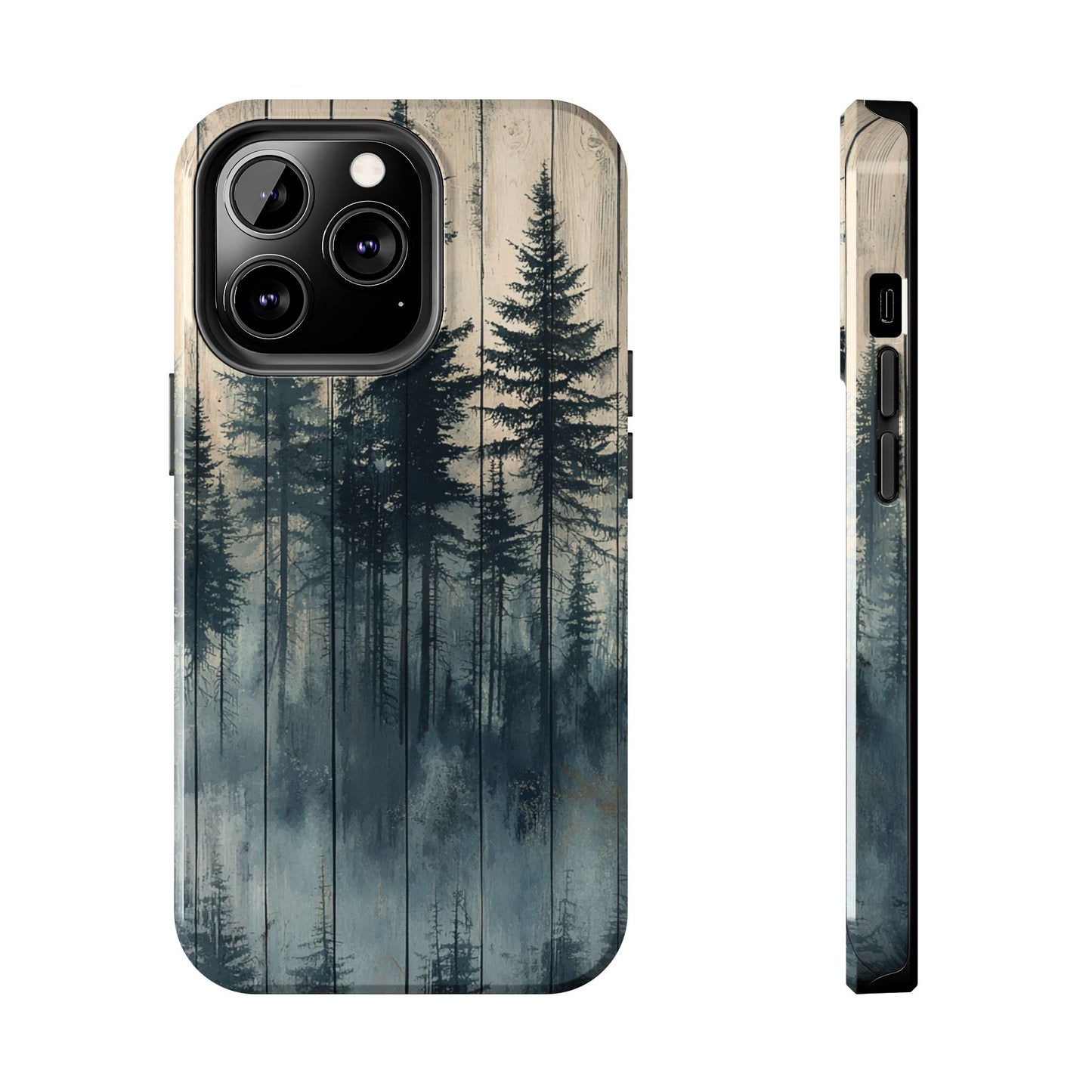 Misty Forest iPhone Case - Rustic Nature-Inspired Protective Cover