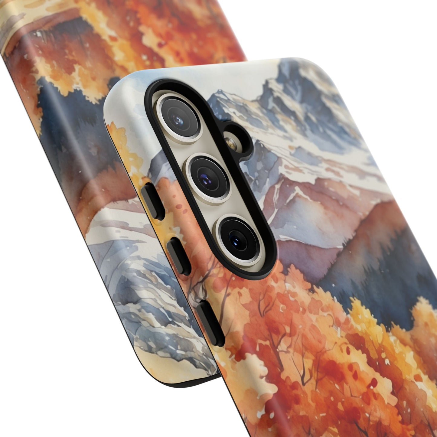 Watercolor Autumn Forest and Mountains - Samsung Galaxy Case