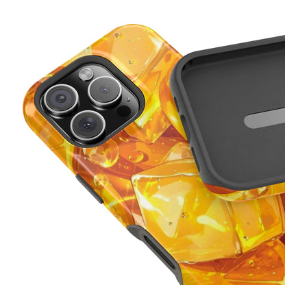 Citrus Splash MagSafe iPhone Case – Bright Orange Slices & Ice, Dual-Layer Protection