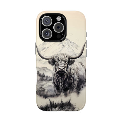 Highland Cow Western iPhone Case