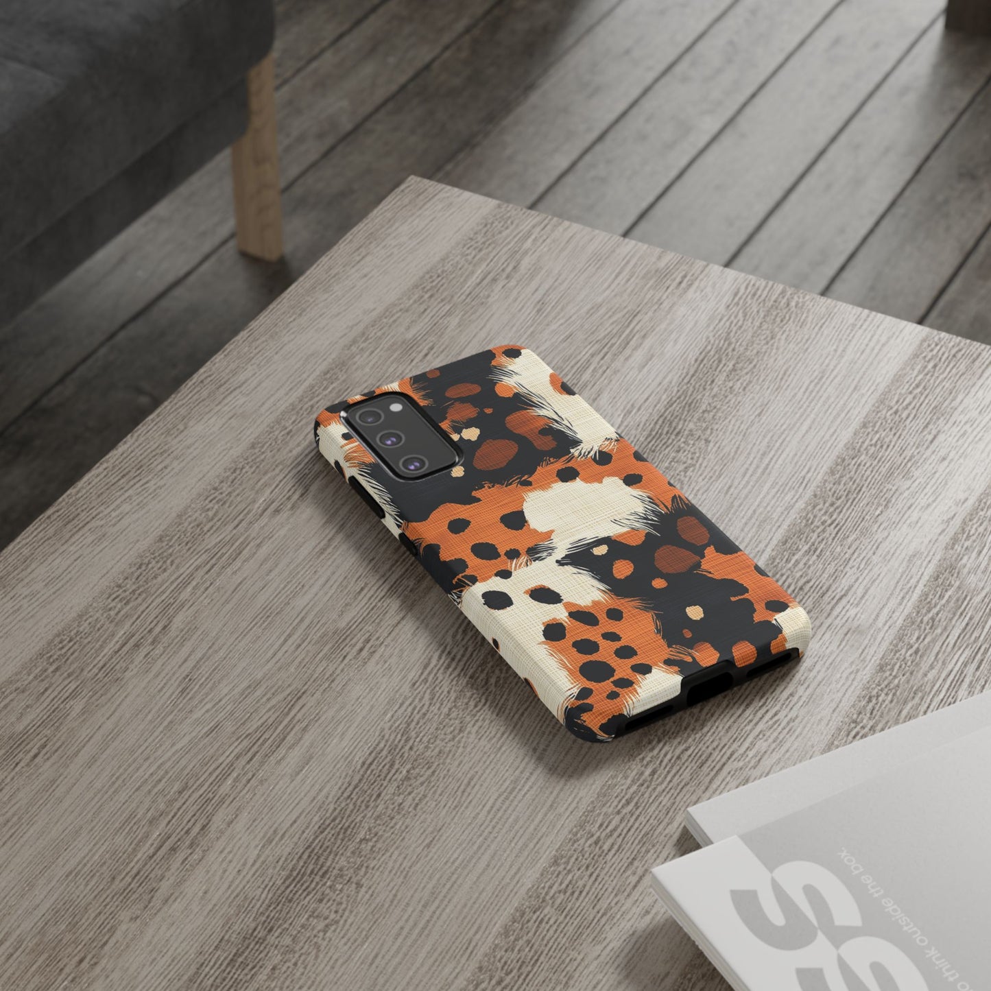 Cheetah Plaid Samsung Case – Brown & Black Pattern