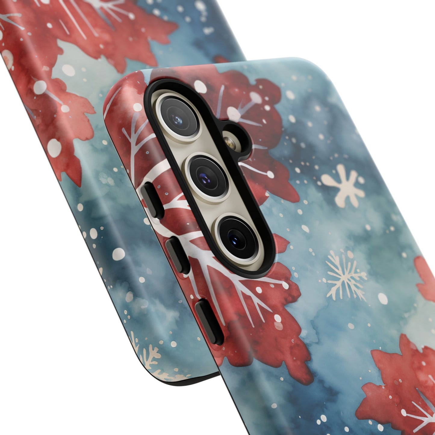 Crimson Snowflake Charm – Samsung Galaxy Case