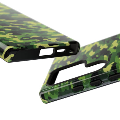 Green Woodland Camouflage – Samsung Galaxy Case, Tough Drop-Proof Design