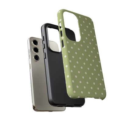 Sage Green Polka Dots – Samsung Galaxy Case