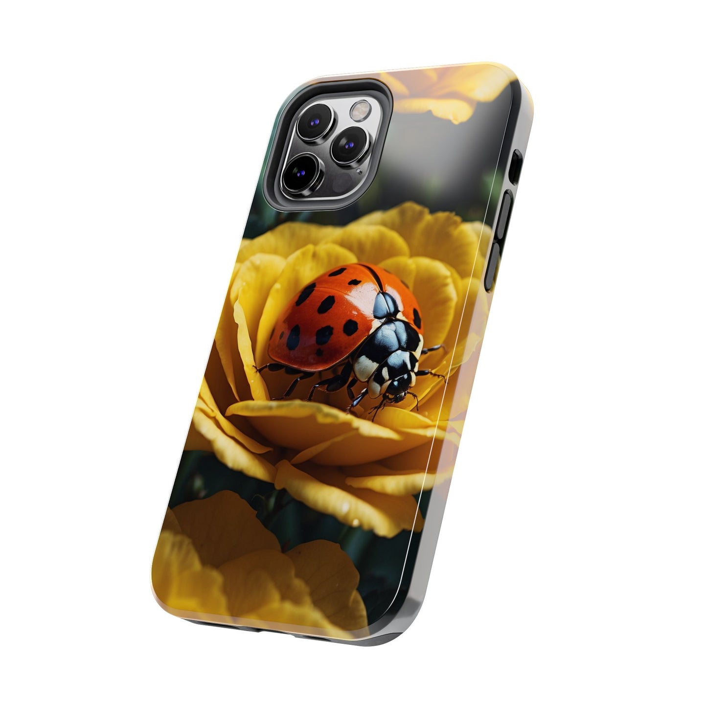 iPhone Case: Ladybug on Yellow Petals