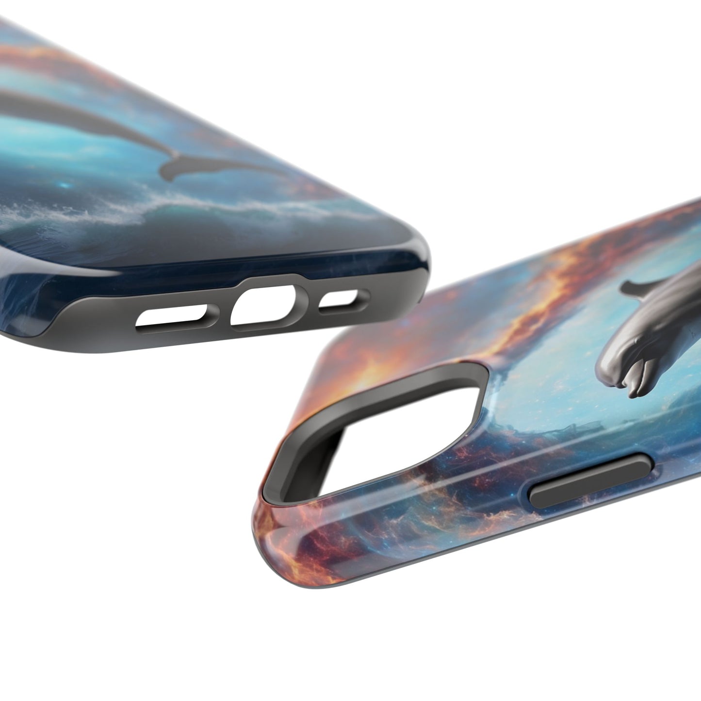 Cosmic Dolphin Space Vibes - MagSafe-Compatible Case