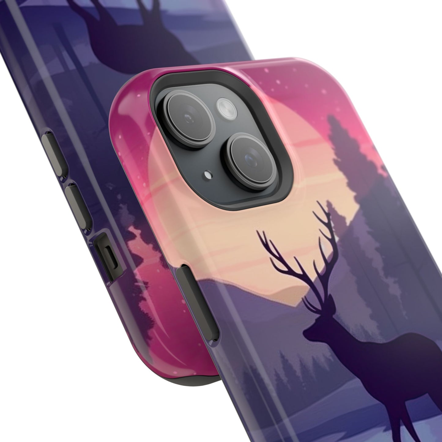 Twilight Elegance: Stag Reflection – MagSafe iPhone Case