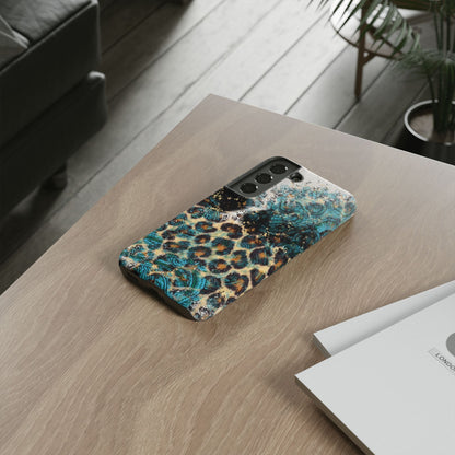 Turquoise Paisley Cowhide Leopard - Samsung Galaxy Series Case