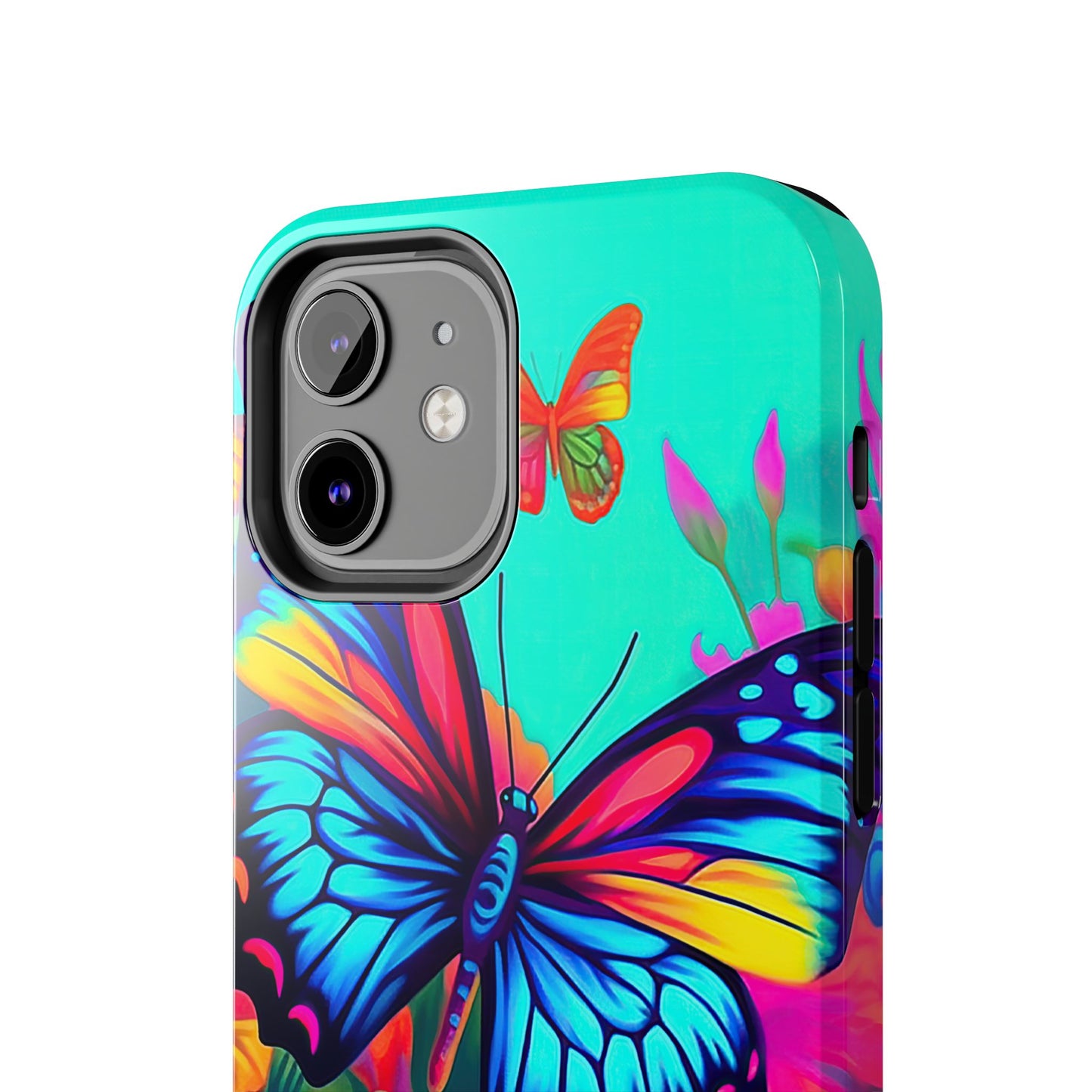 Vivid Butterfly & Floral Burst - iPhone Series Case