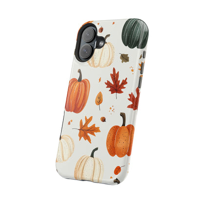 Autumn Pumpkin MagSafe iPhone Case – Fall Leaves and Harvest Design