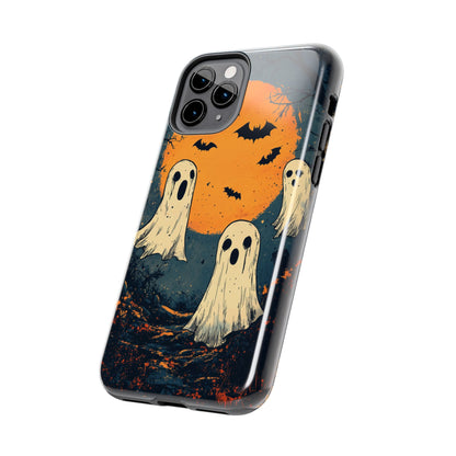 Haunted Ghosts & Full Moon iPhone Case – Spooky Halloween Design