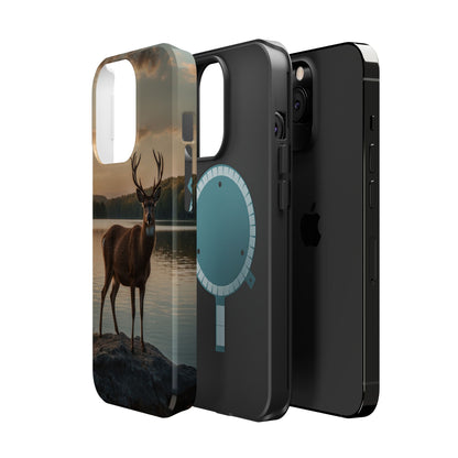 Majestic Stag at Sunset – MagSafe iPhone Case