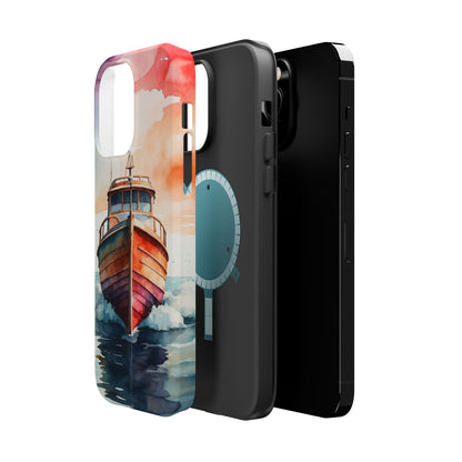 Sunset Sail Watercolor Boat –  MagSafe iPhone Series Case