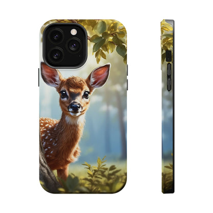 Whimsical Fawn in a Sunlit Forest MagSafe iPhone Case