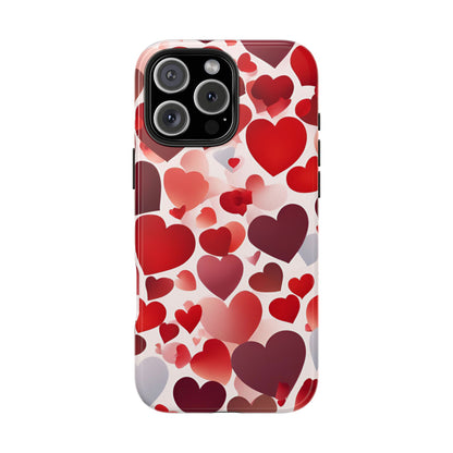 iPhone Case: Romantic Red Heart Gradient Case