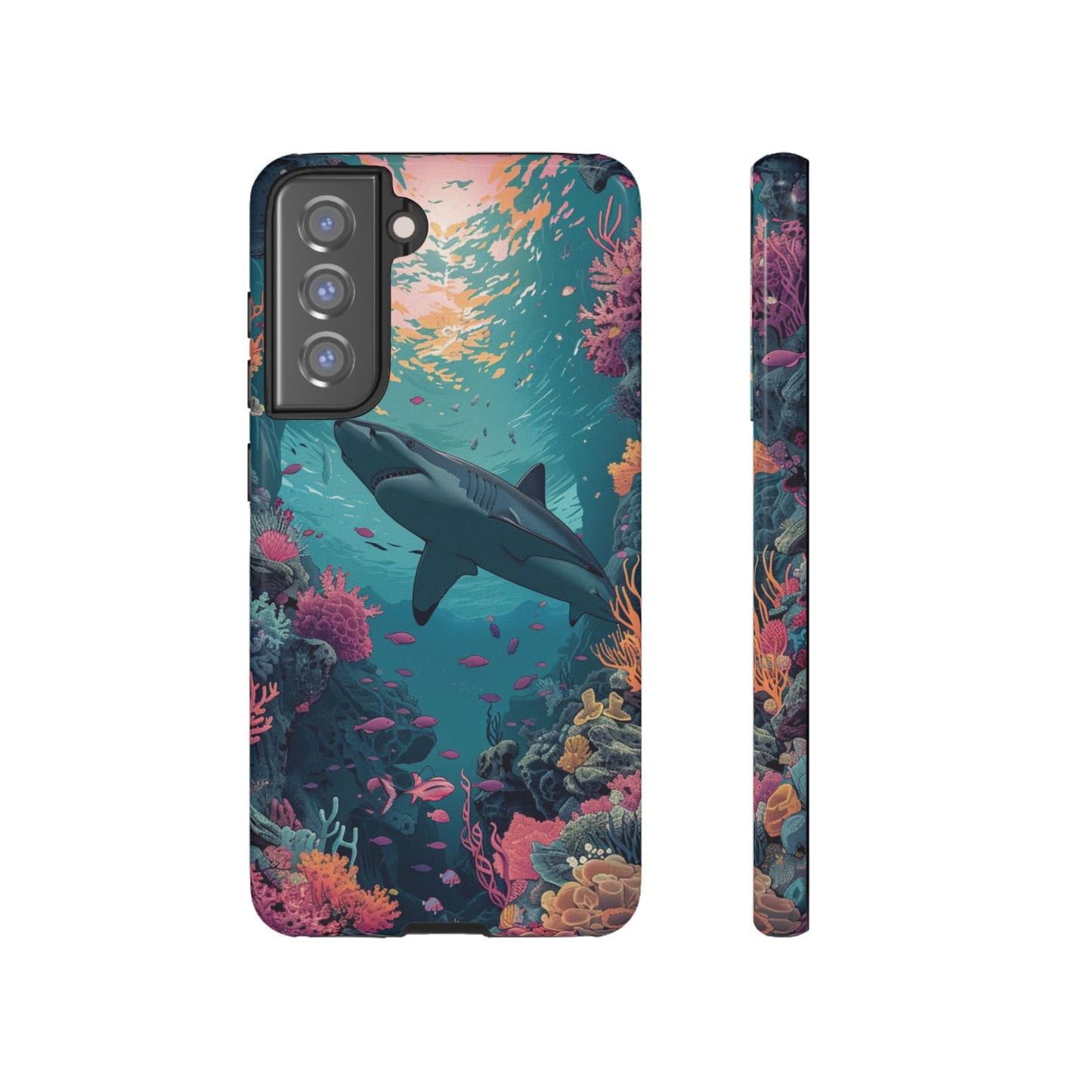 Ocean Shark Coral Reef iPhone Case