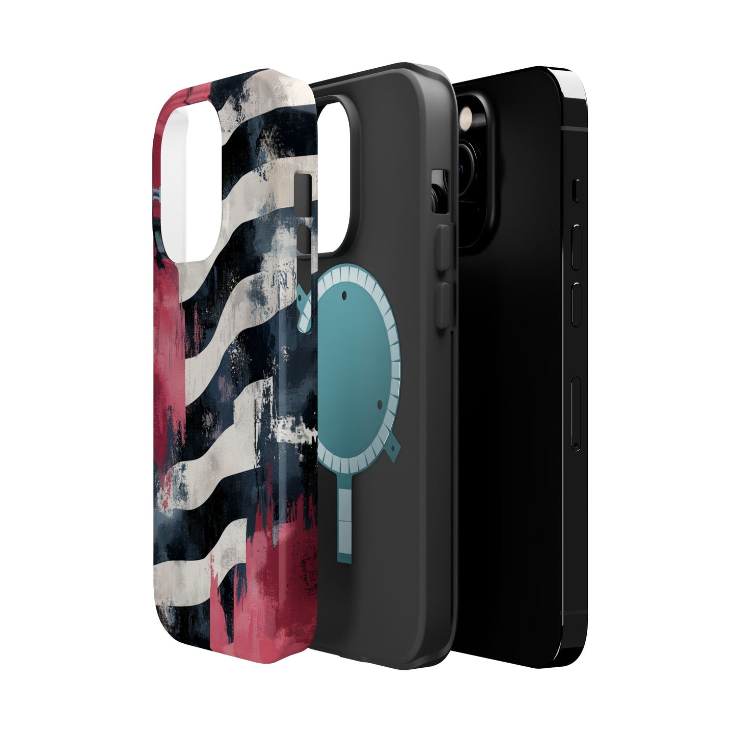 MagSafe iPhone Case: Blood Zebra – Bold Red & Black Pattern