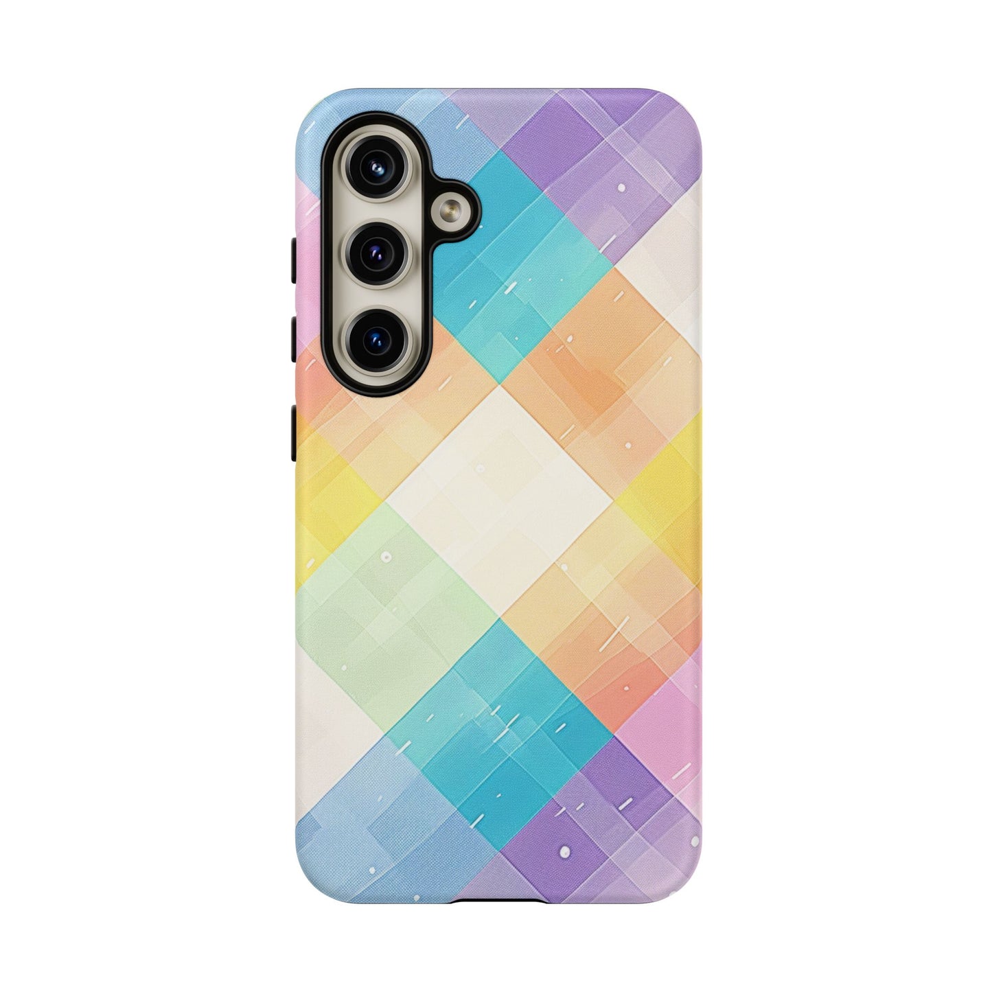 Pastel Plaid Watercolor iPhone Case