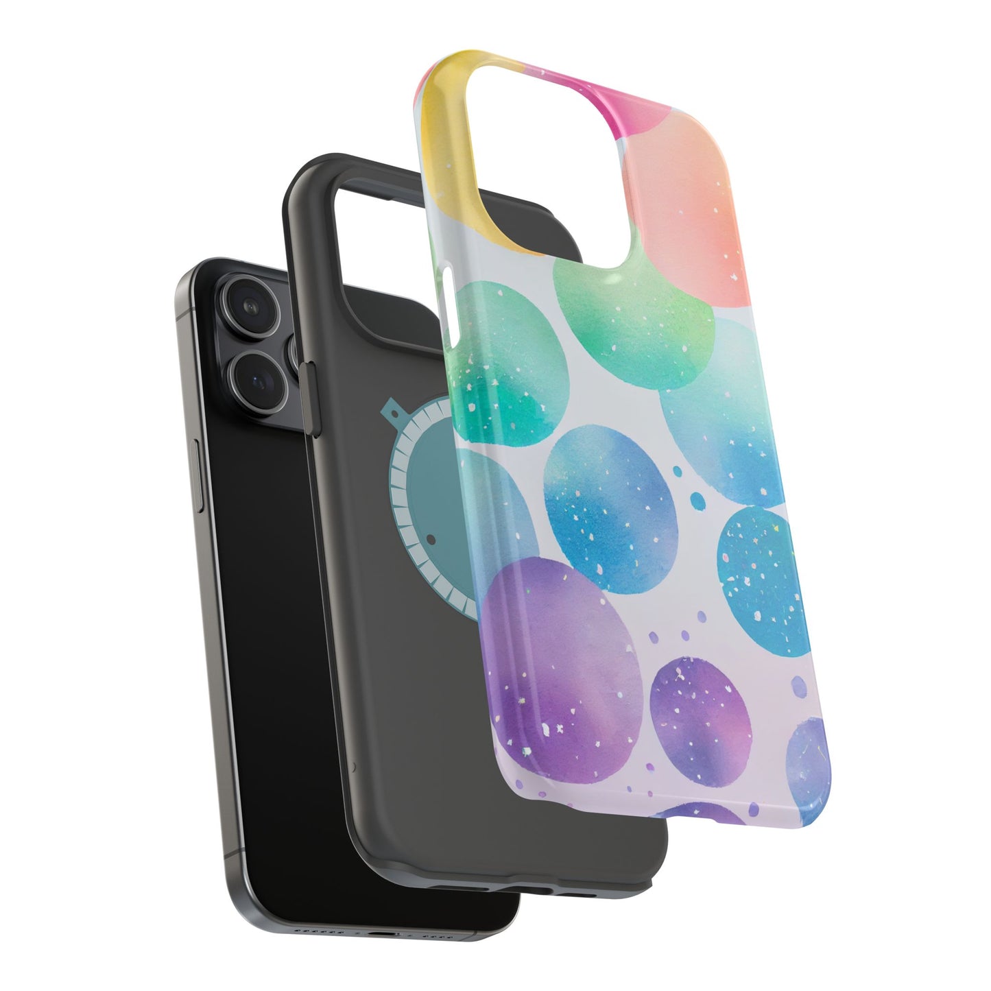 Pastel Galaxy Bubbles  MagSafe iPhone Case – Slim Design, Glossy Finish