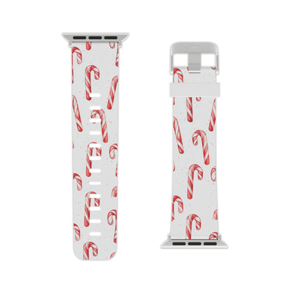 Candy Cane Christmas Pattern Apple Watch Band