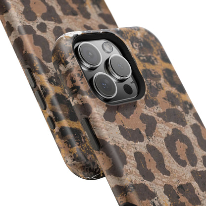 Vintage Distressed Leopard Print - MagSafe iPhone Series Case