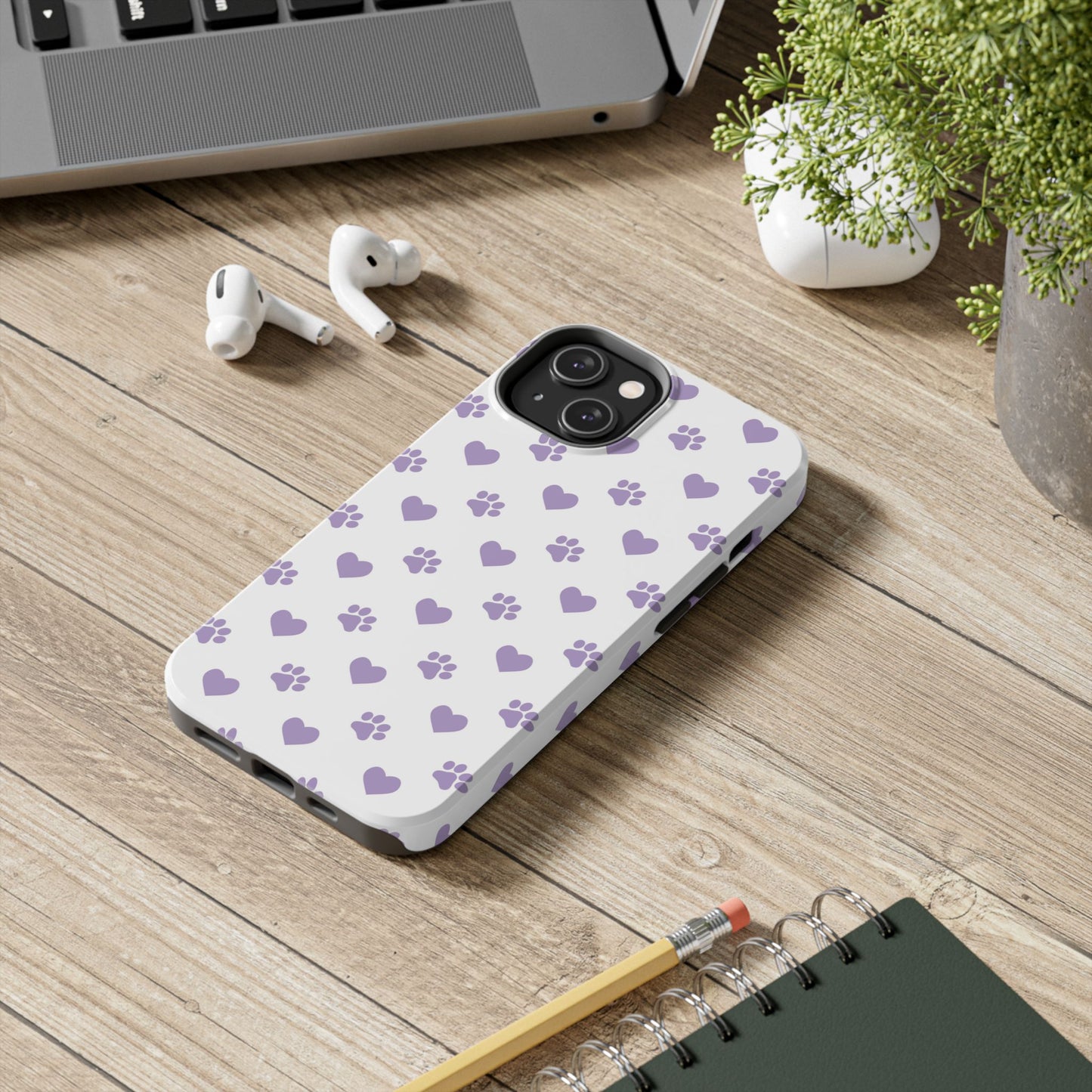 Paw Prints & Hearts – Cute and Durable iPhone Case for Animal Lovers