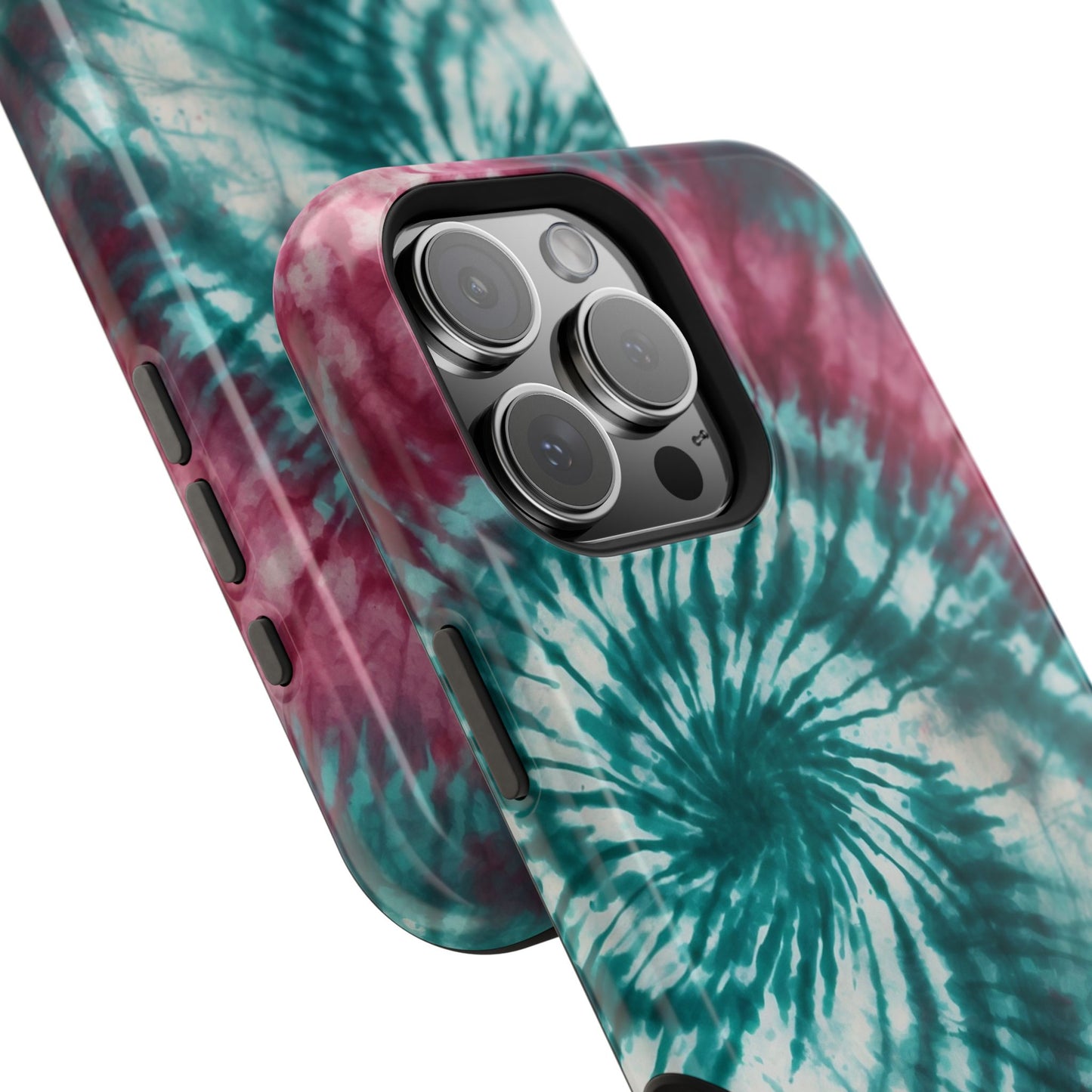 Teal and Pink Tie-Dye MagSafe Case – Stylish and Functional