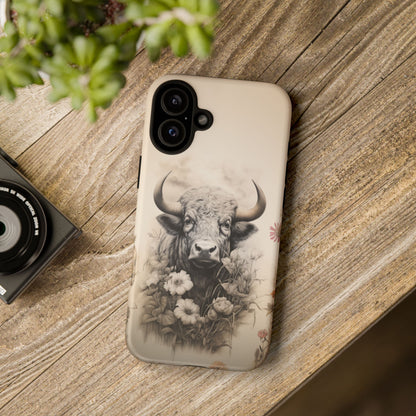 Rustic Cow Case | Floral Western Farmhouse Design