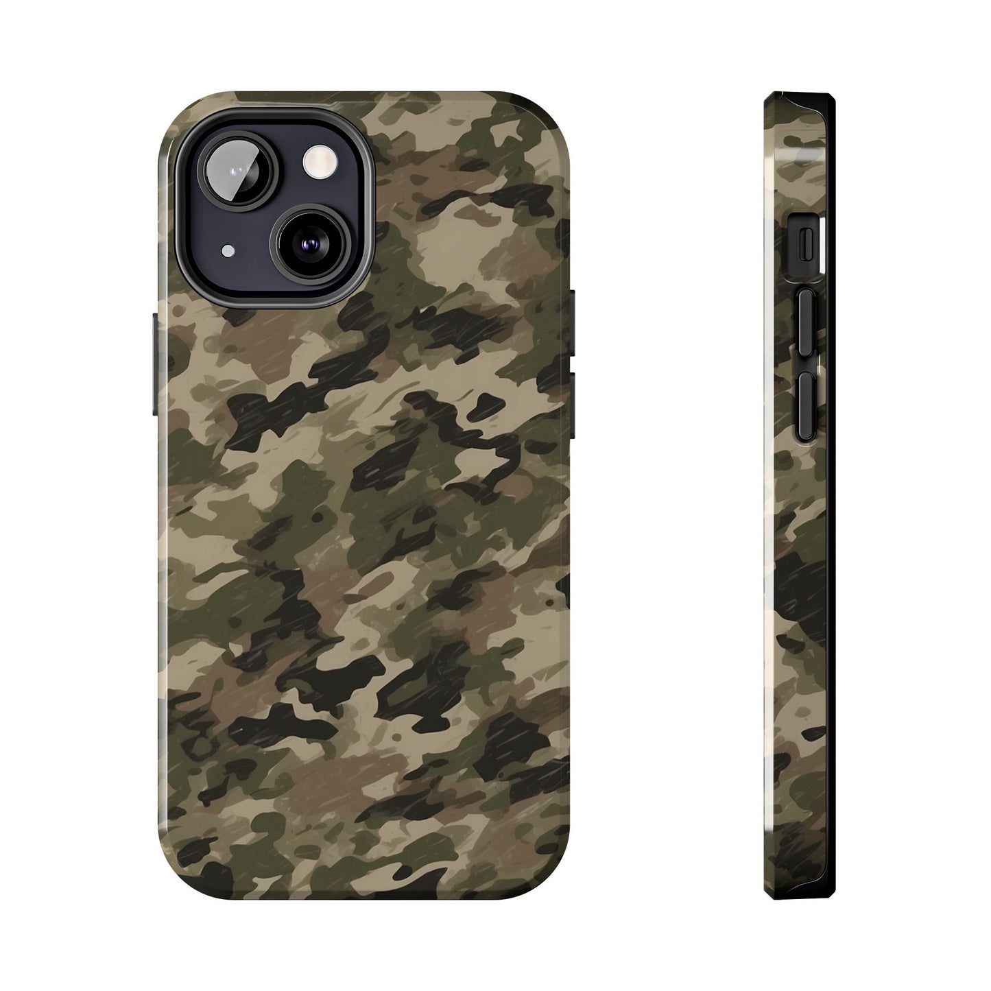 Classic Light Brown Camouflage – Durable iPhone Case with Timeless Design