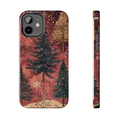 Rustic Red Winter Forest - iPhone Series Case