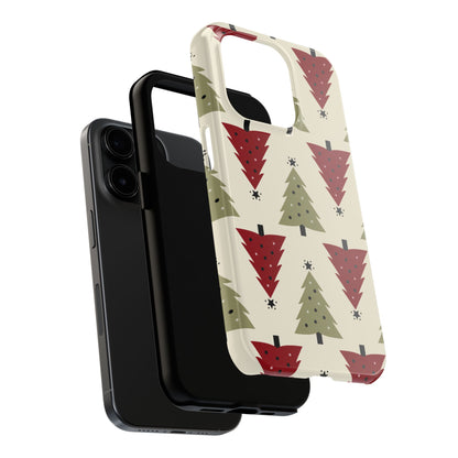 Retro Christmas Trees Pattern - iPhone Series Case