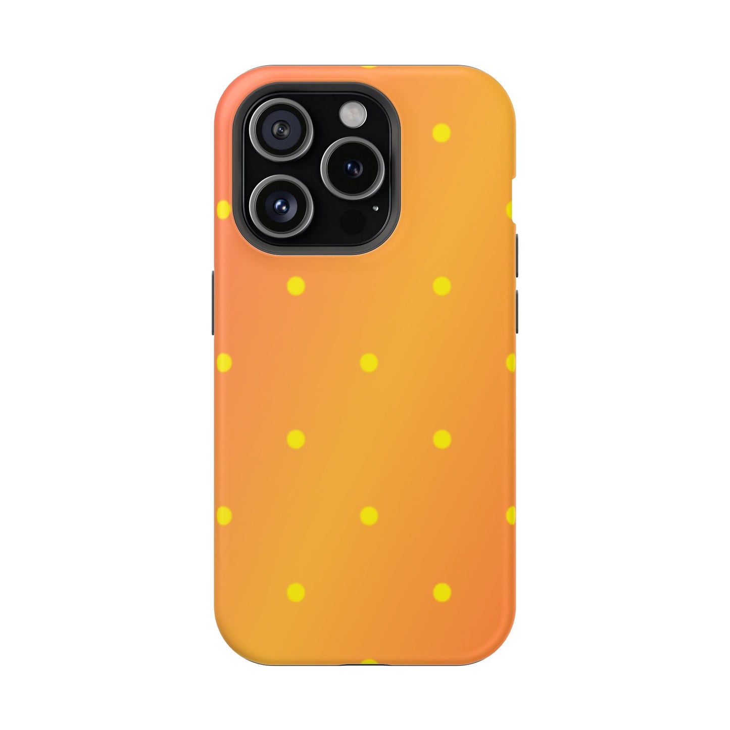 Sunset Gradient Polka Dots MagSafe iPhone Case – Shockproof, Matte Finish, Dual-Layer Protection