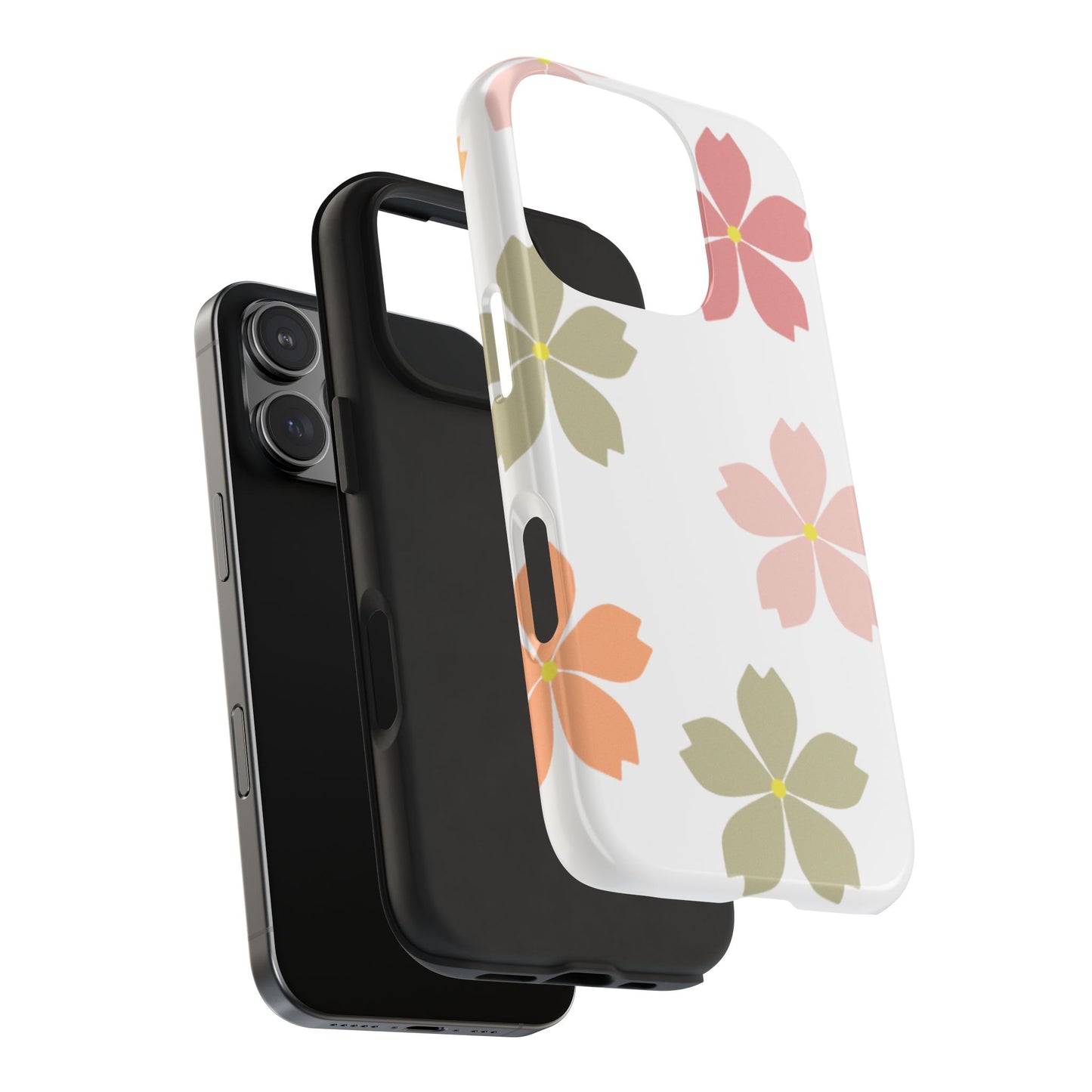 Pastel Sakura Blossom Tough iPhone Case – Durable Design with Soft Matte Finish