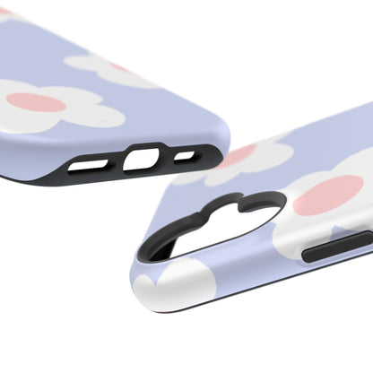 Retro Daisy Pastel Tough MagSafe iPhone Case – Durable Design with Soft Matte Finish