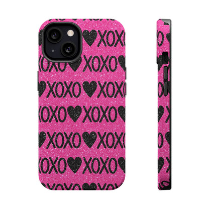 XOXO Glitter Hearts MagSafe Case