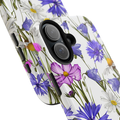 Wildflower Meadow iPhone Case – Purple, Blue, and White Floral Design