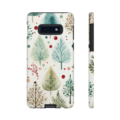 Watercolor Winter Trees Samsung Galaxy Case – Nature-Inspired, Holiday Theme Protective Cover