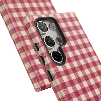 Vintage Red Gingham Check – Samsung Galaxy Case