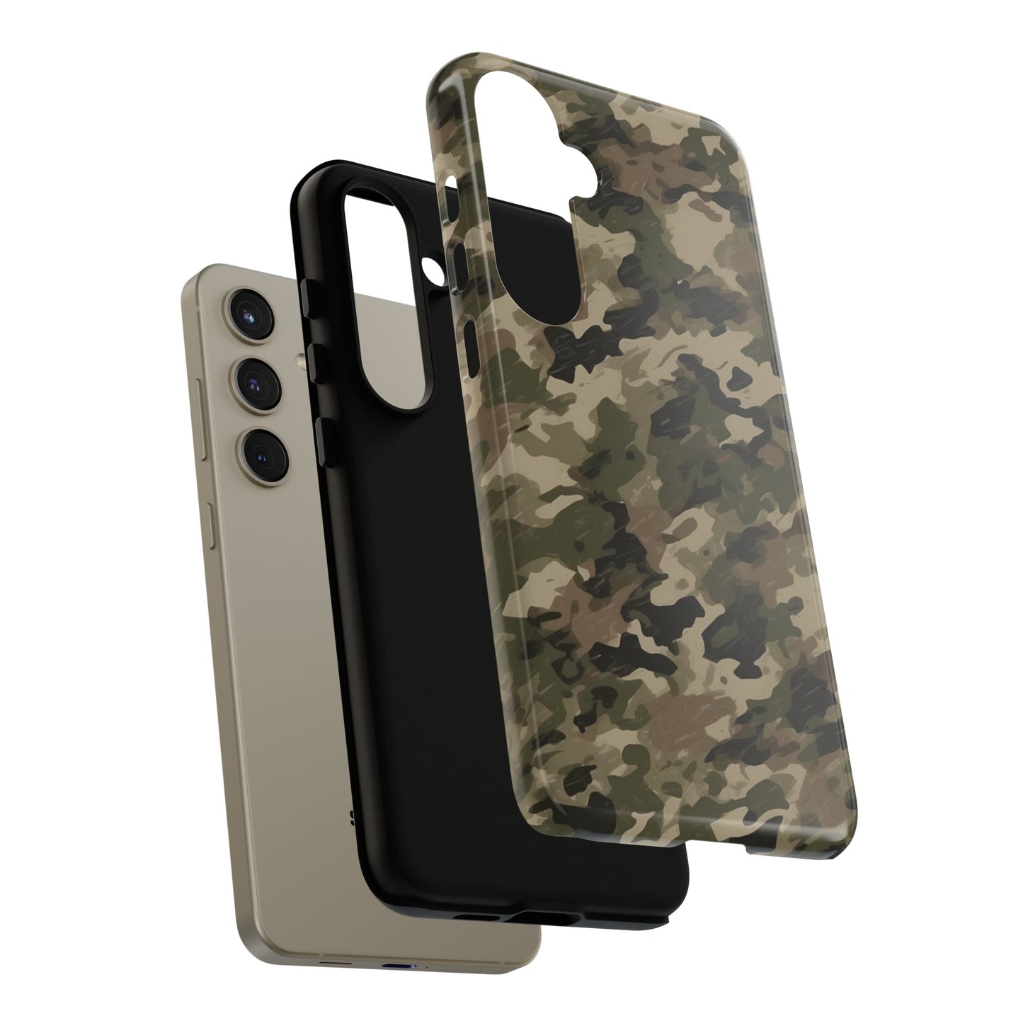 Classic Light Brown Camouflage – Premium Samsung Galaxy Case, Rugged and Stylish