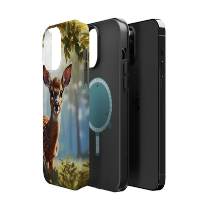 Whimsical Fawn in a Sunlit Forest MagSafe iPhone Case