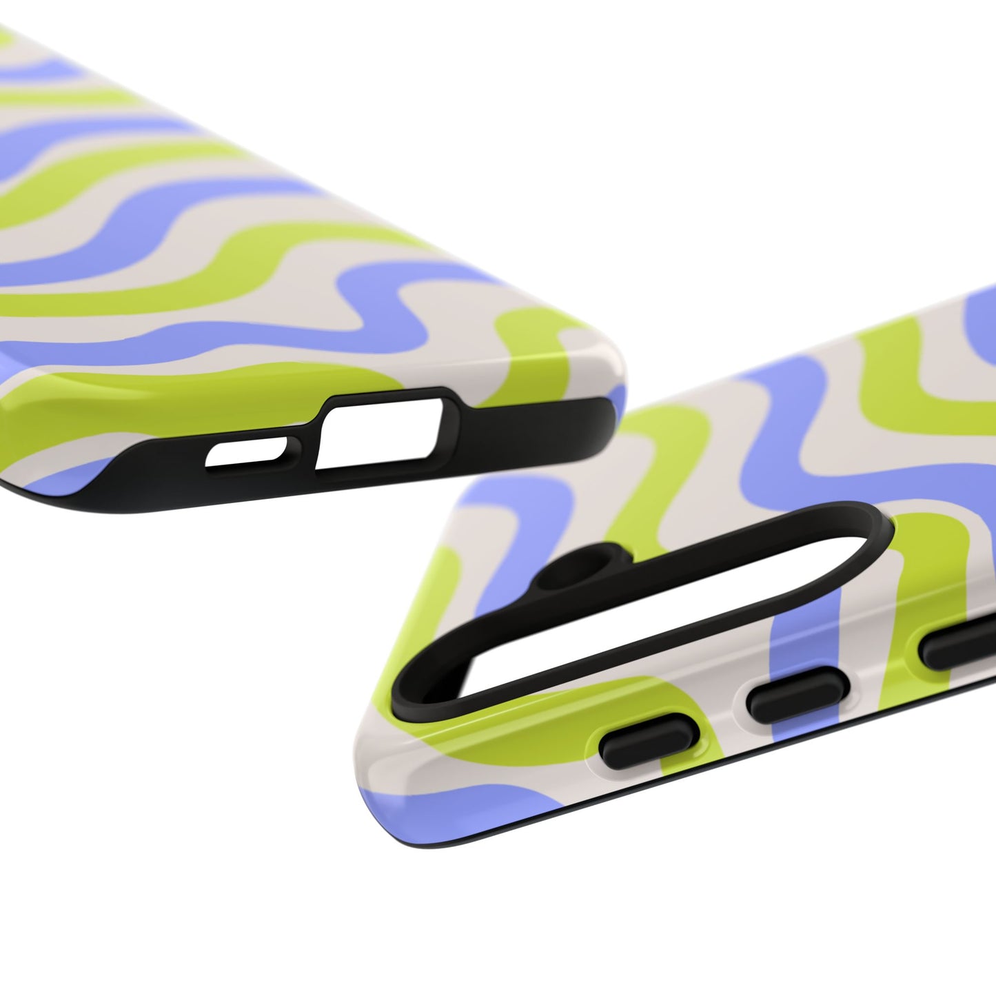 Neon Wave Samsung Galaxy Case – Bold Dual-Layer Protection with 70s-Inspired Vibe