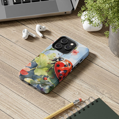 Watercolor Ladybug & Poppy Fields - iPhone Series Case