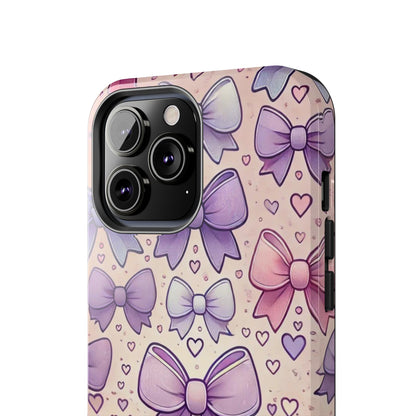 Pastel Bow iPhone Case - Cute Girly Pattern Protective Cover