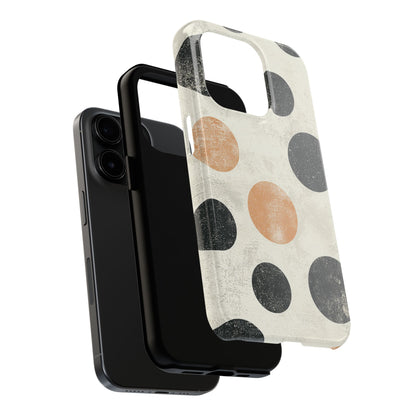 Vintage Polka Dot iPhone Case - Retro Abstract Protective Cover