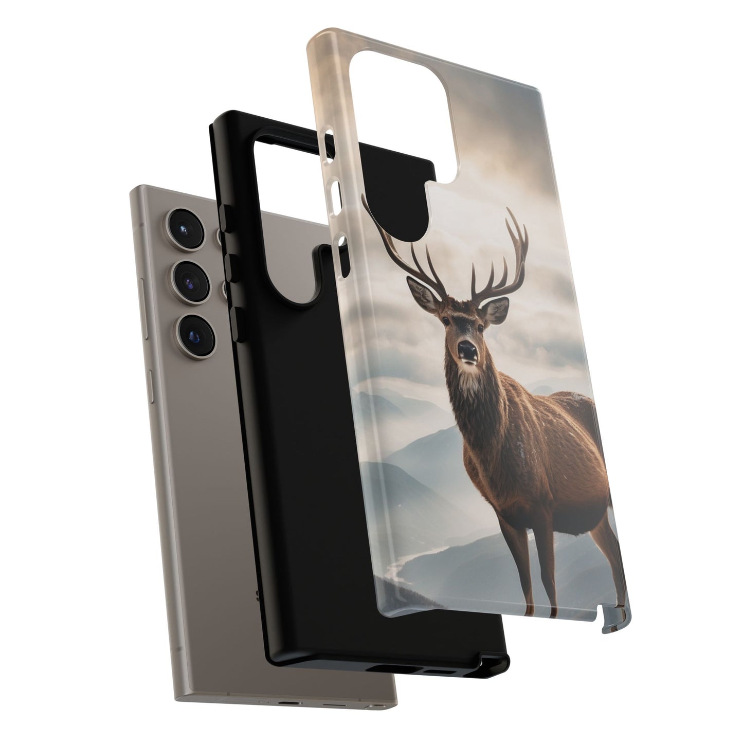 Alpine Majesty: Stag in Snow – Samsung Galaxy Case