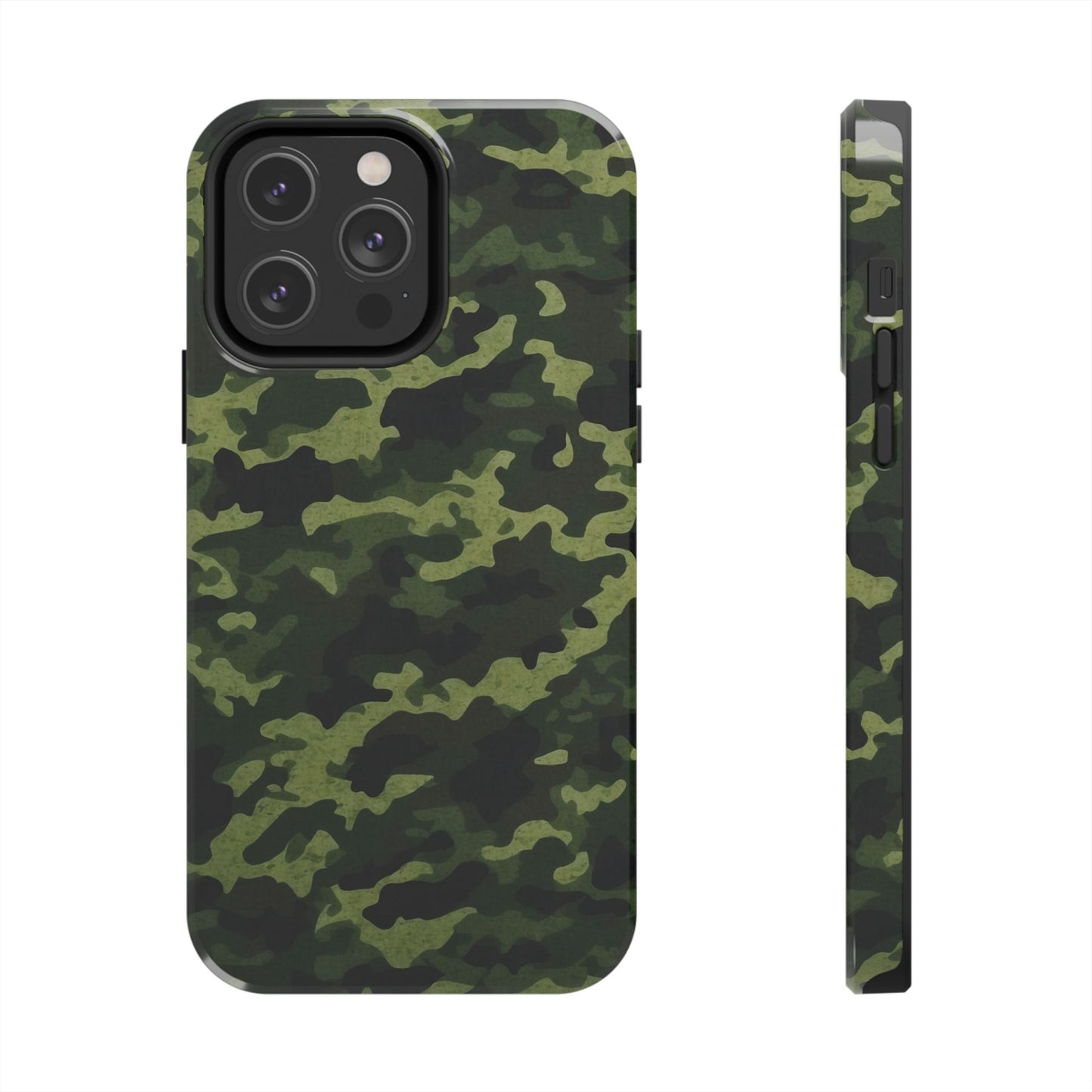 Dark Green Camouflage – iPhone Case, Rugged and Slim Design